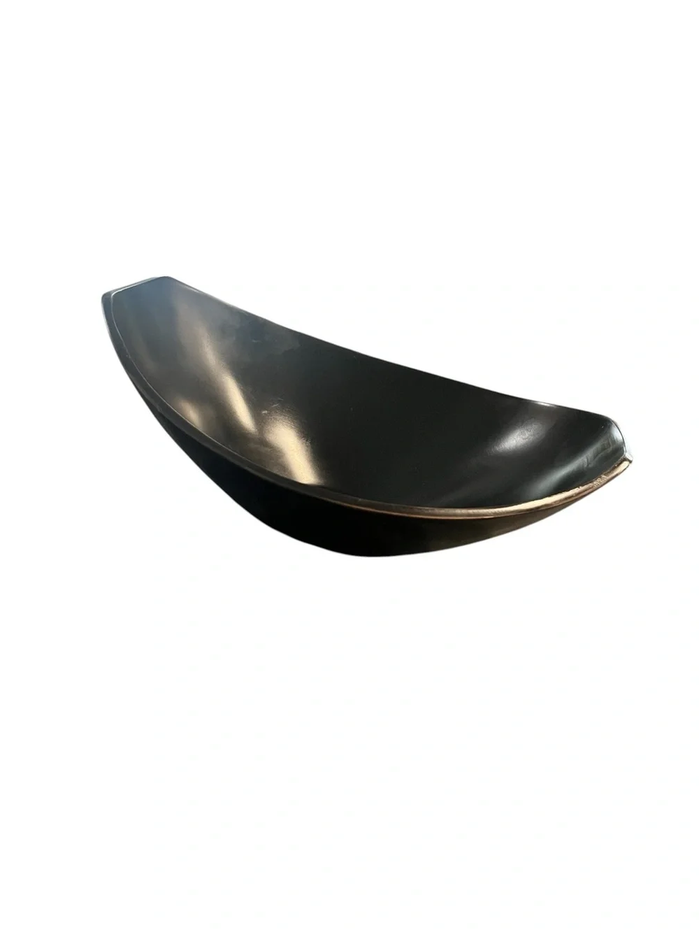 Mid Century Modern MCM Dansk Black Metal Fruit Serving Bowl 12”